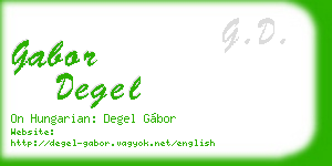 gabor degel business card